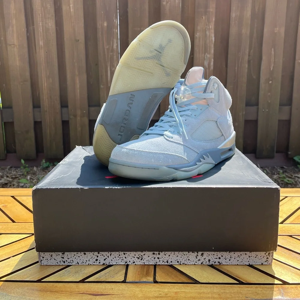 Jordan 5 Bluebird suede shoes size 10 men’s - Picture 1 of 13
